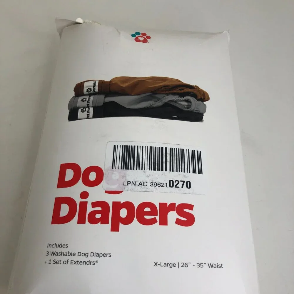 Pet Parents® Washable Dog Diapers (3pack) + Extendrs® Size XL Natural